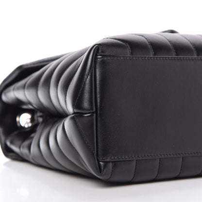 Saint Laurent Calfskin Y Quilted Monogram Medium Loulou Chain Satchel Black 6 of 10
