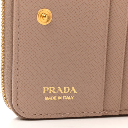Prada Saffiano Metal Compact Wallet Cammeo 7 of 8