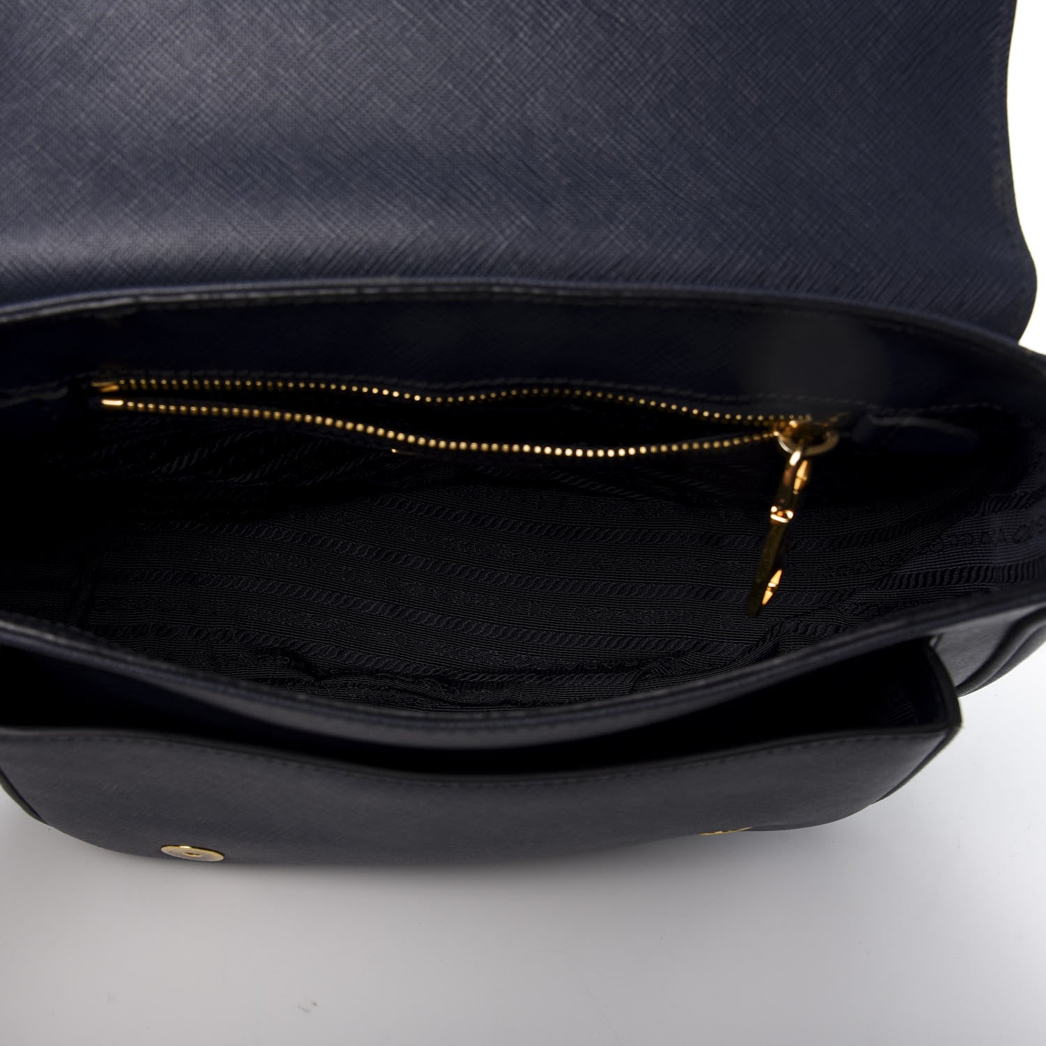 Prada Saffiano Lux Messenger Bag Baltico 5 of 16