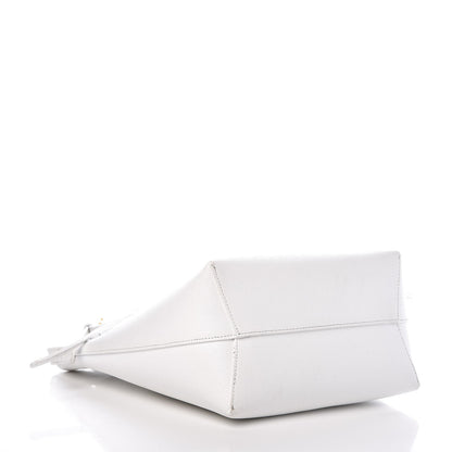 Mansur Gavriel Saffiano Mini Bucket Bag White Royal 4 of 10