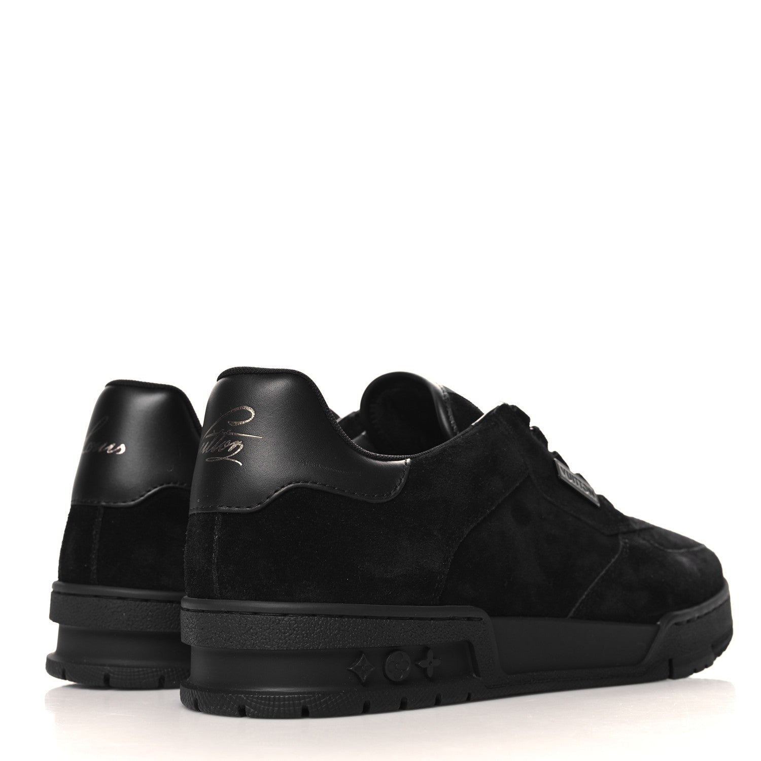 Louis Vuitton Suede Mens LV Trainer Sneakers 8.5 Black 5 of 8