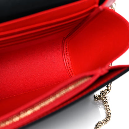 Christian Louboutin Grained Calfskin Spikes Loubinthesky Paloma Wallet On Chain Black Multimetal 15 of 17