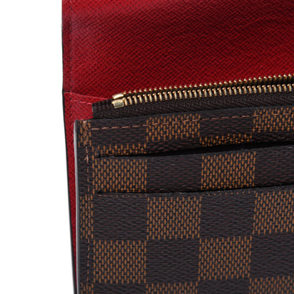 Louis Vuitton Damier Ebene Emilie Wallet Red 11 of 16