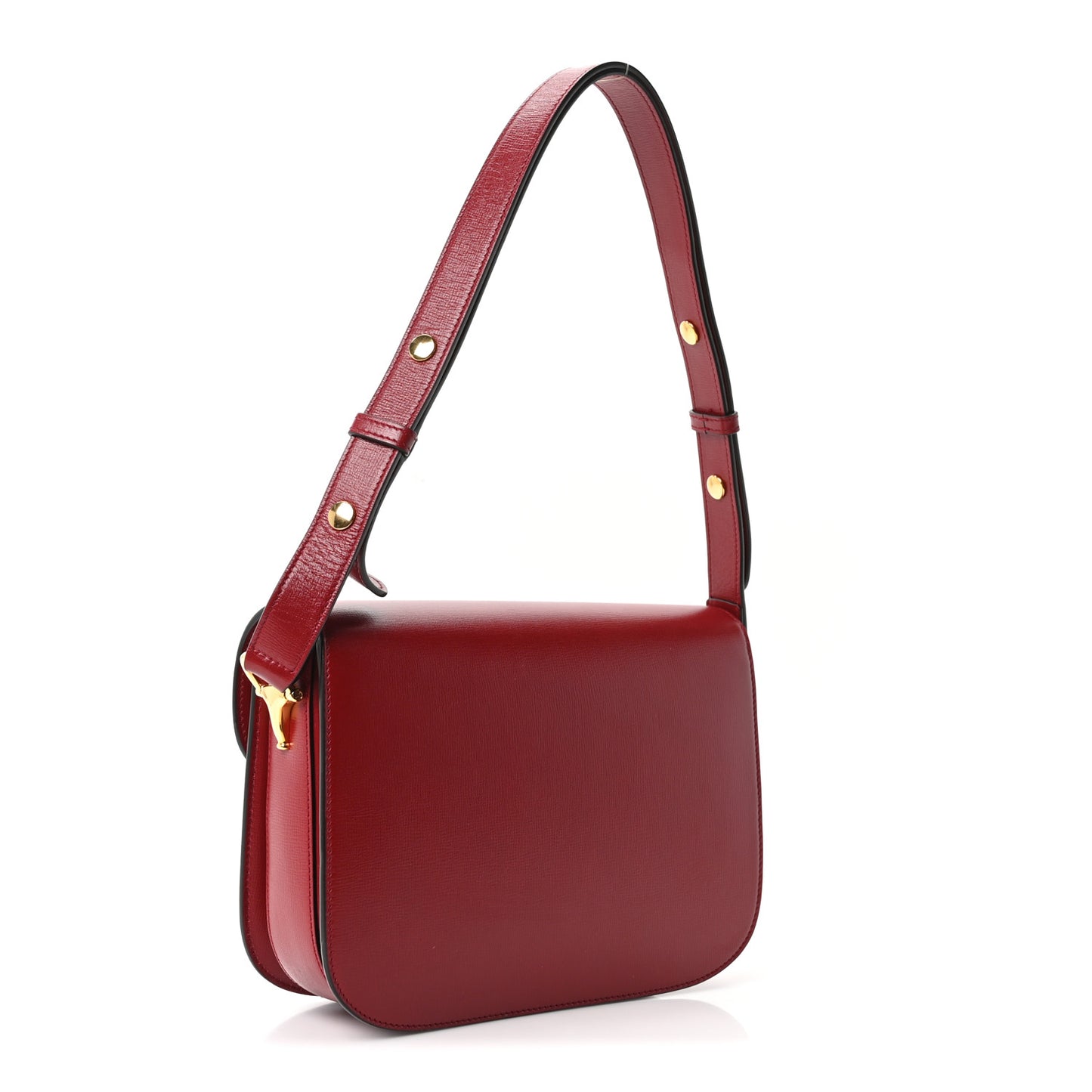 Arabella Calfskin Horsebit 1955 Shoulder Bag Rosso Ancora