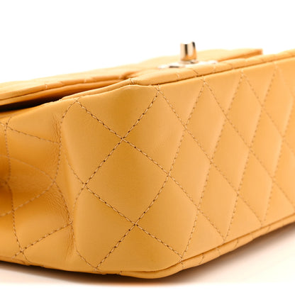 Chanel Lambskin Quilted Medium Crystal Top Handle Rectangular Flap Yellow 9 of 11