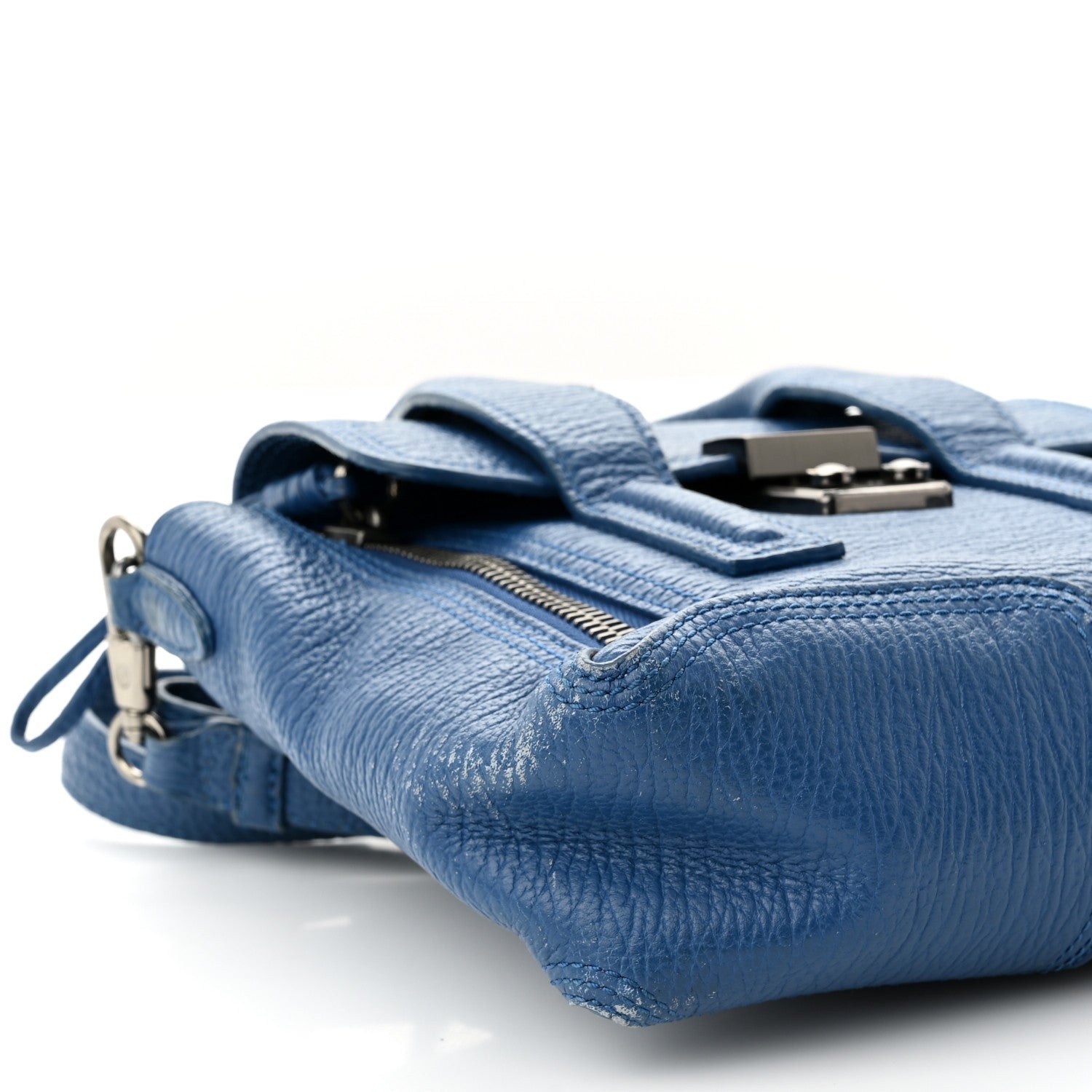 3.1 Phillip Lim Textured Calfskin Mini Pashli Satchel Cerulean 7 of 11