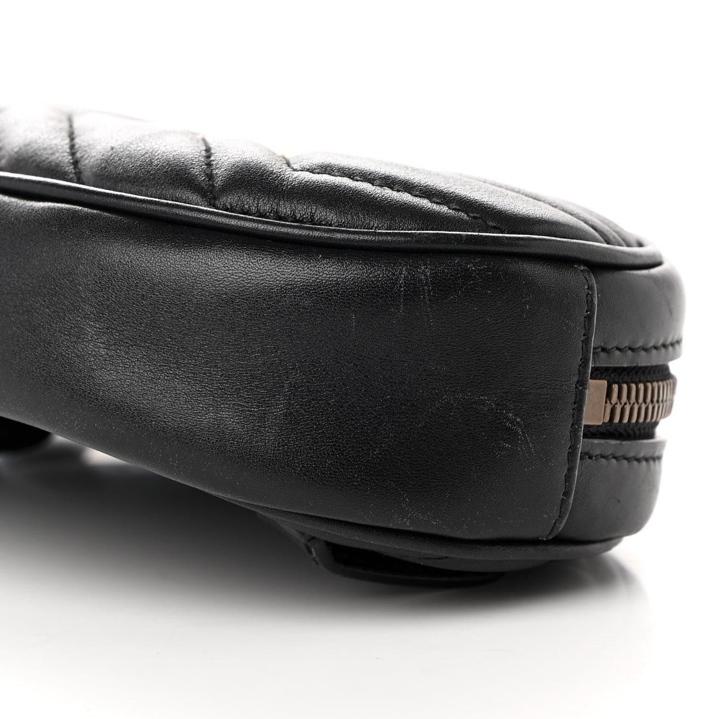 Calfskin Matelasse GG Marmont Belt Bag 85 34 Black