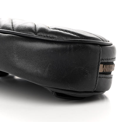 Gucci Calfskin Matelasse GG Marmont Belt Bag 85 34 Black 10 of 20