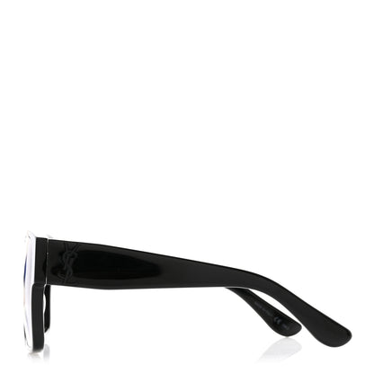 Saint Laurent Acetate Flat Top Sunglasses SL M9 002 Black 3 of 10