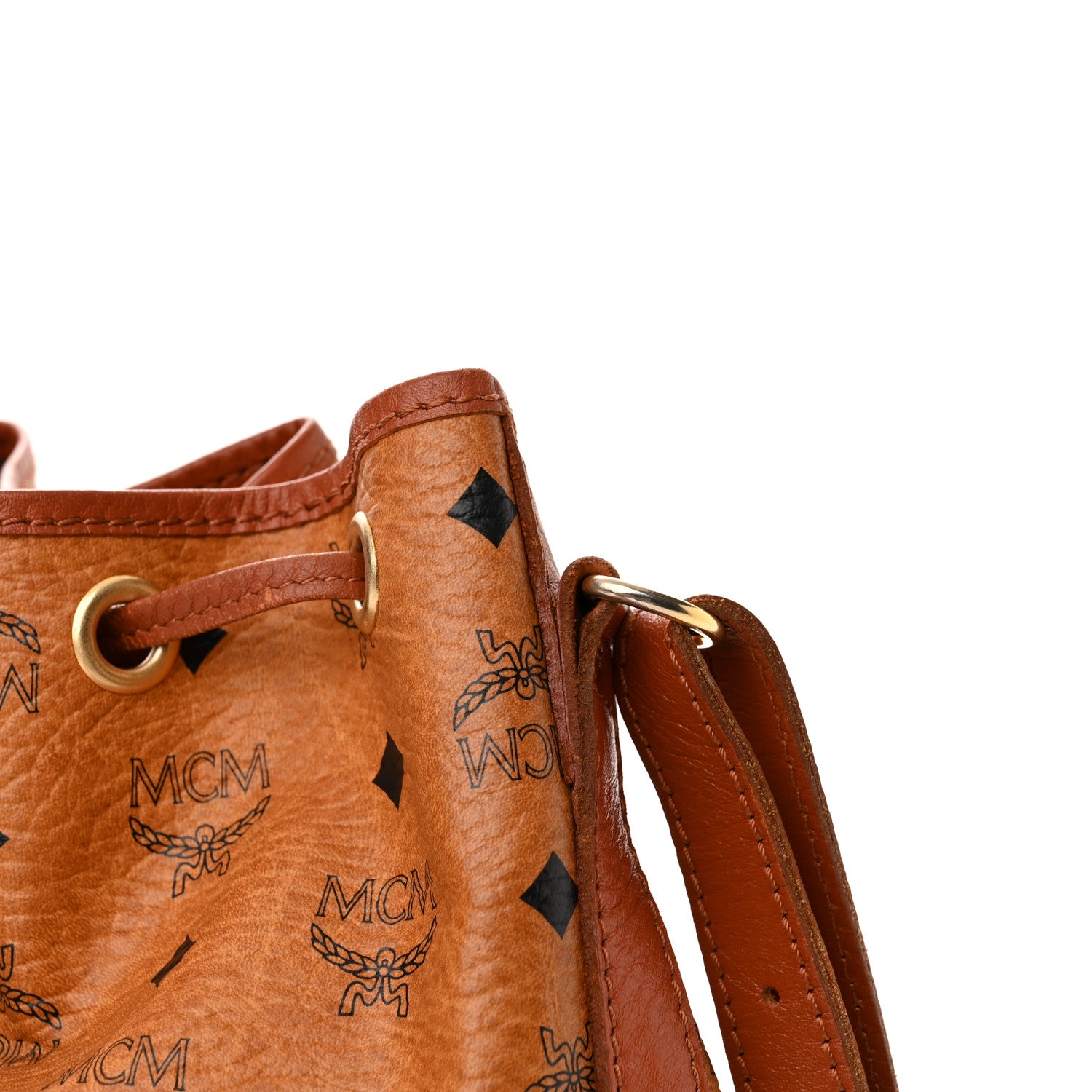 MCM Visetos Essential Drawstring Bag Cognac 13 of 14