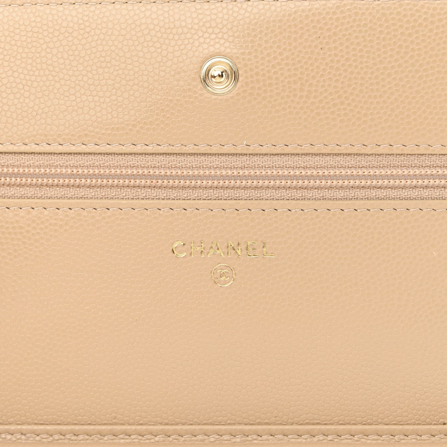 Chanel Caviar Quilted Wallet On Chain WOC Beige 6 of 13