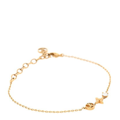 Louis Vuitton Metal Crystal Petit Louis Bracelet Gold 1 of 6