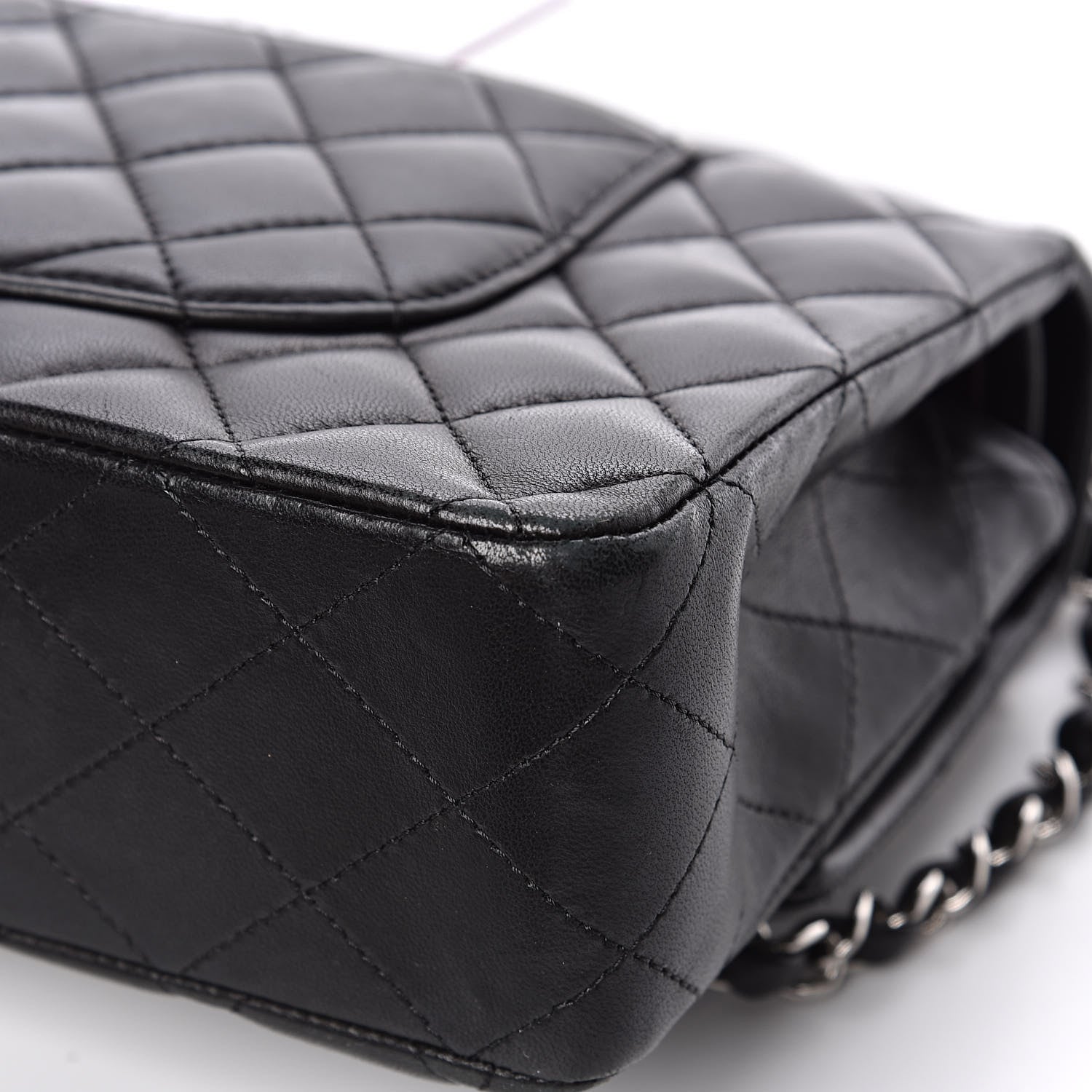 Chanel Lambskin Quilted Medium Double Flap Black 14 of 16