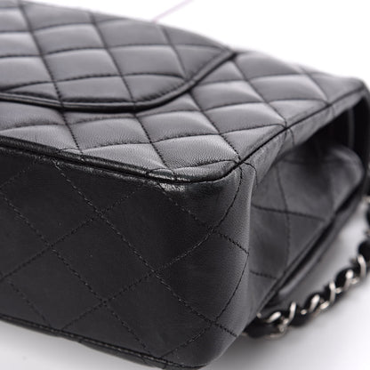 Chanel Lambskin Quilted Medium Double Flap Black 14 of 16