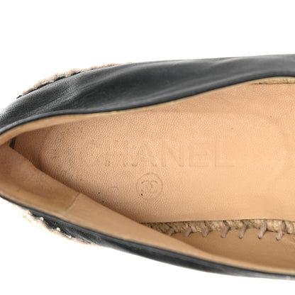 Chanel Lambskin CC Espadrilles 37 Black 8 of 9