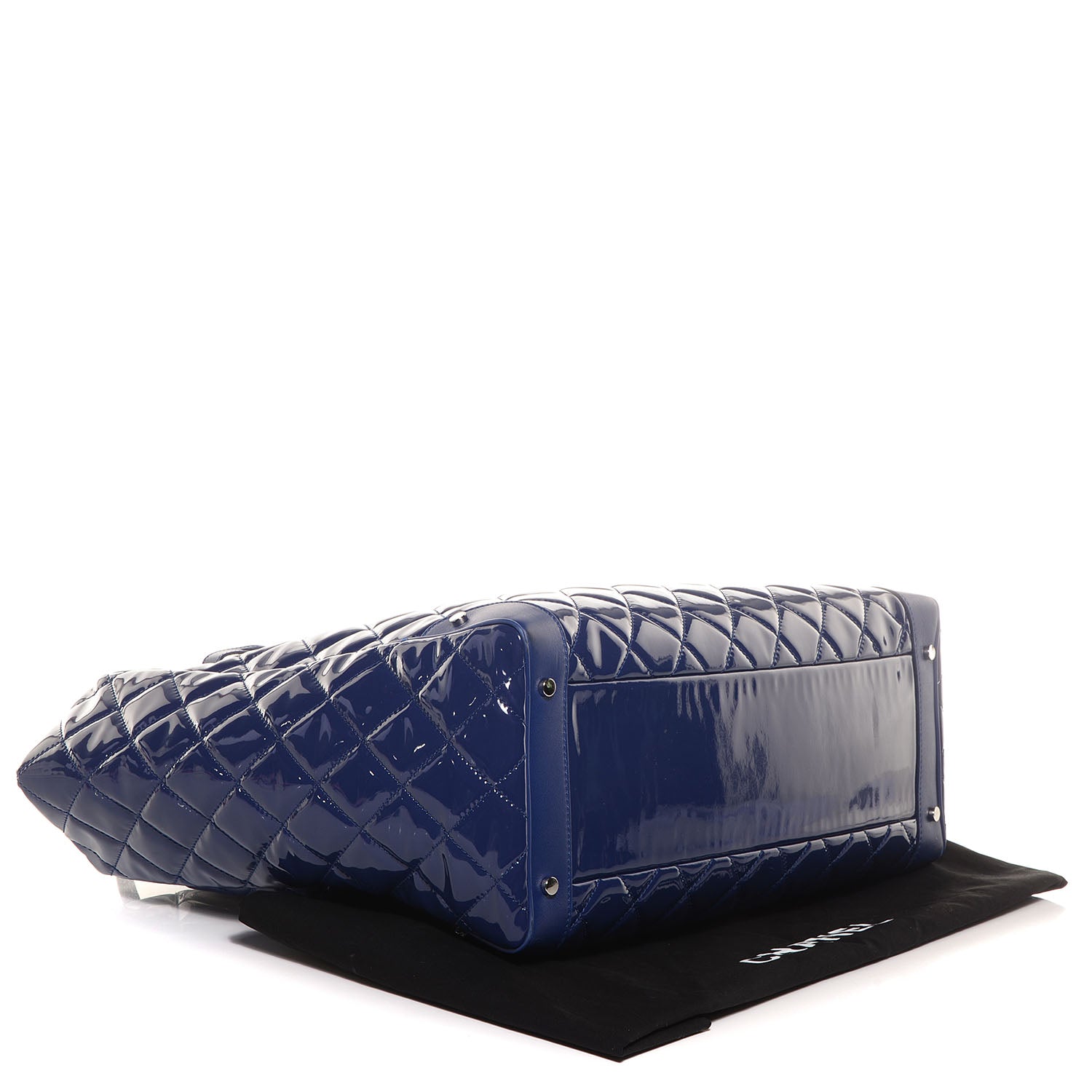 Chanel Calfskin Vinyl Quilted Viaggio Travel Bag Blue 4 of 7