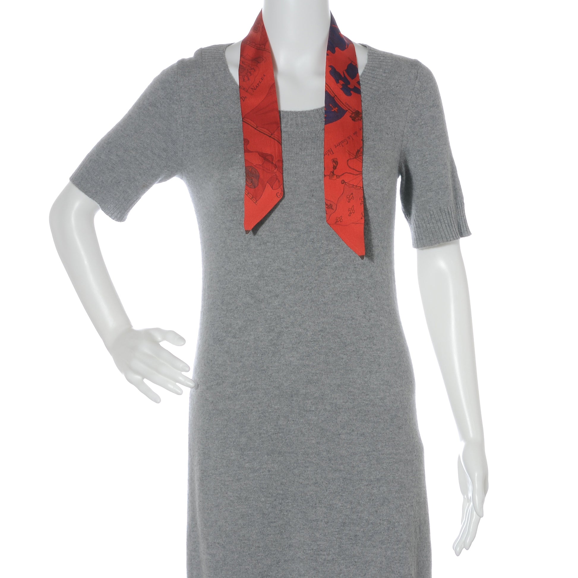 Hermes Silk Pavois Twilly Red 2 of 5