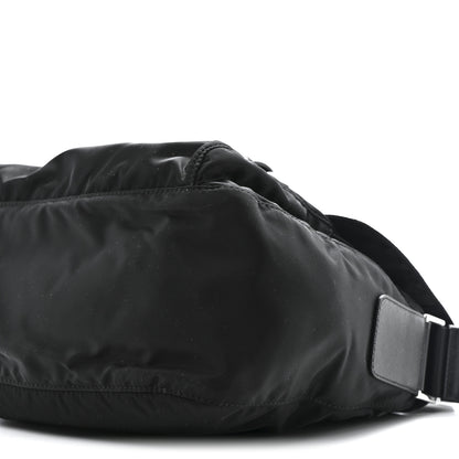 Prada Re-Nylon Vela Saffiano Pocket Double Buckle Messenger Shoulder Bag Black 10 of 10