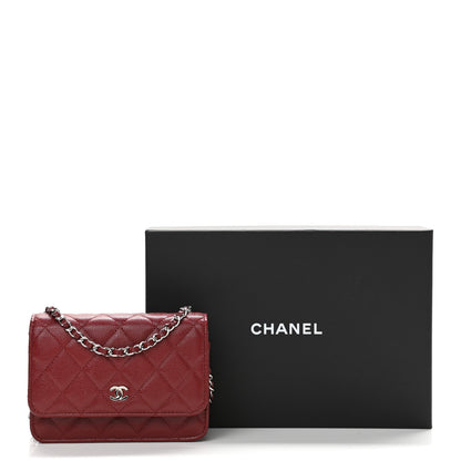 Chanel Caviar Quilted Mini Wallet On Chain WOC Red 12 of 12
