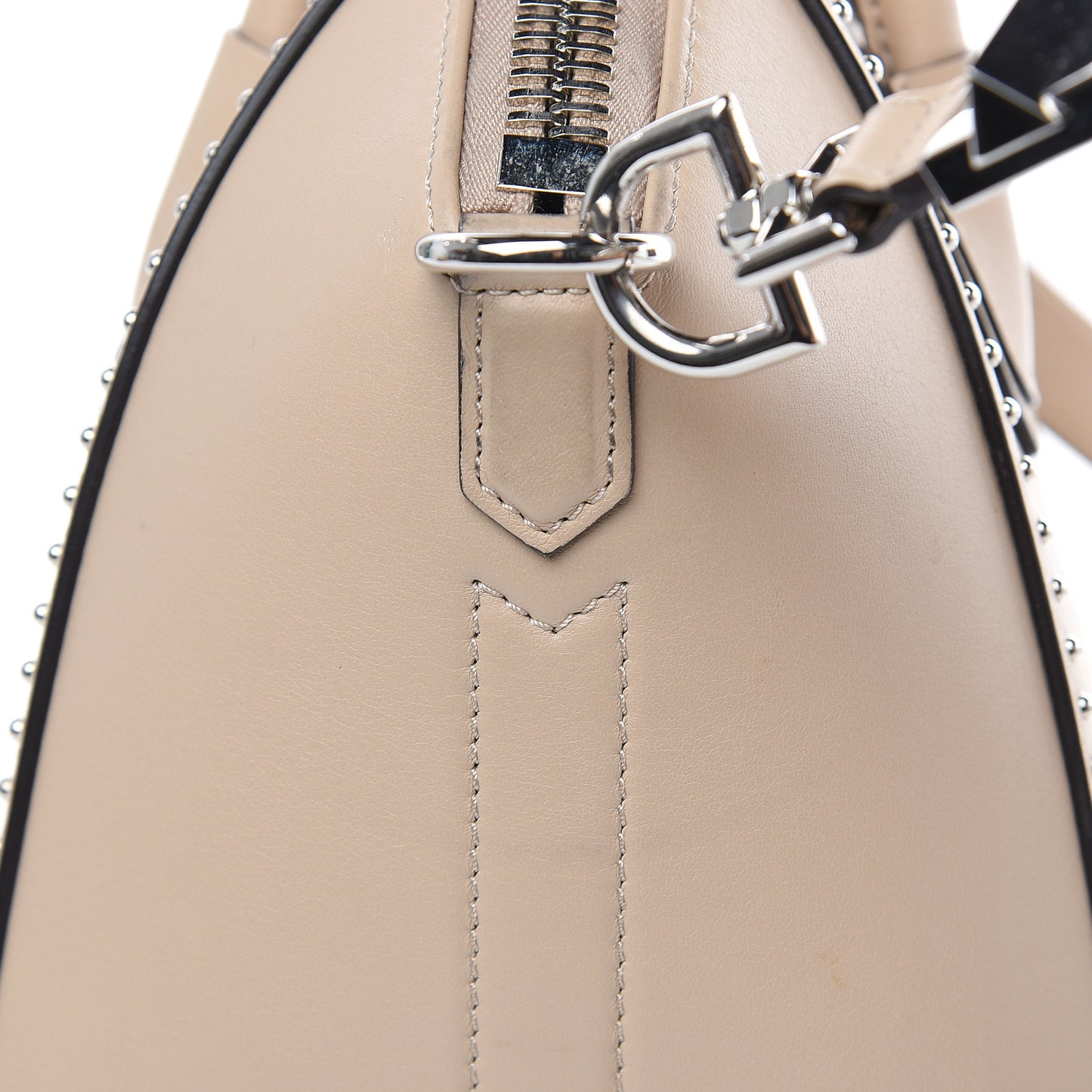 Calfskin Small Studded Antigona Nude