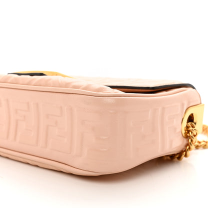 Fendi Nappa Small FF Embossed Midi Chain Baguette Light Rose 9 of 10