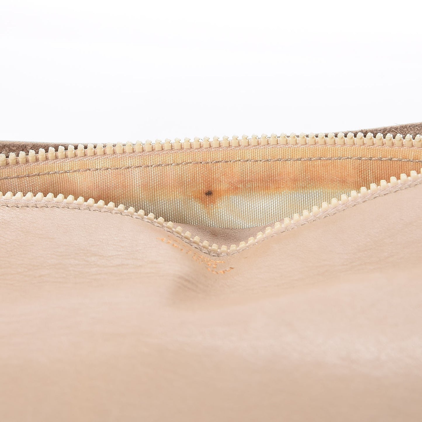 Calfskin Web GG Signature Clutch Beige