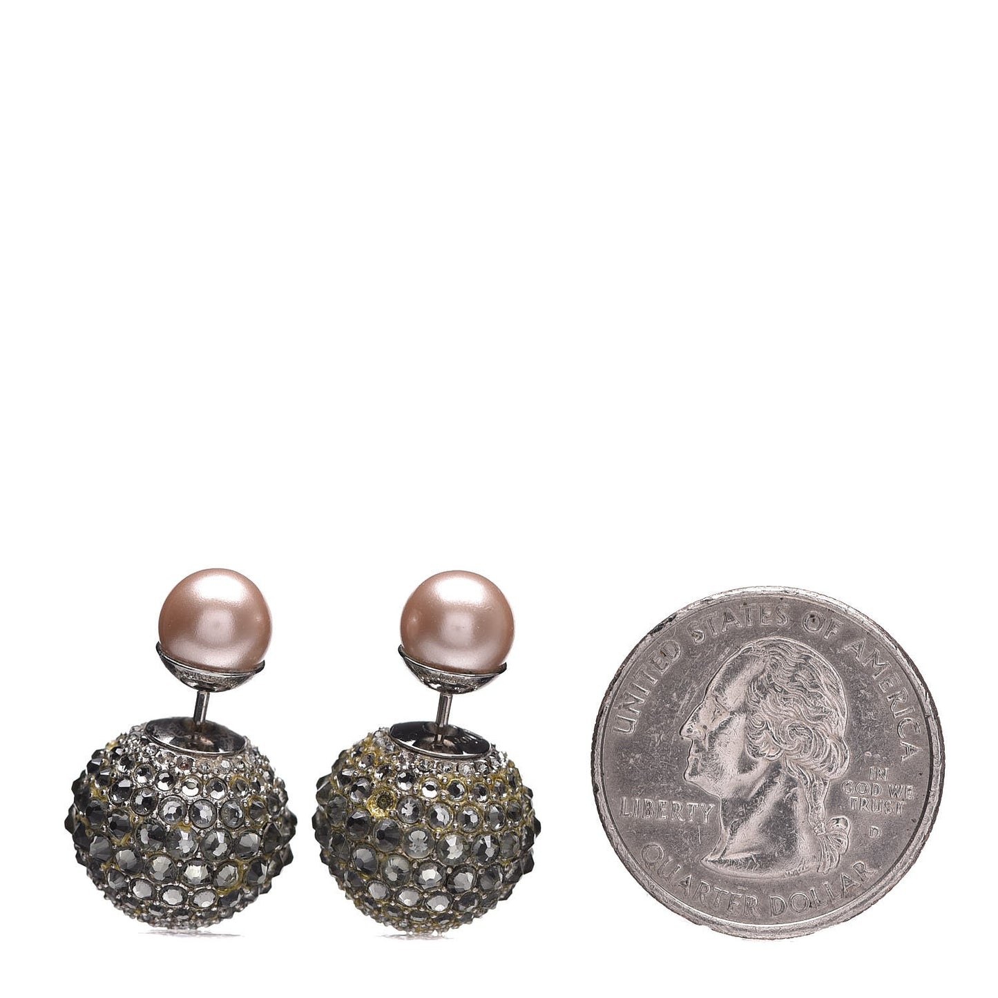 Crystal Mise En Dior Tribal Earrings Grey Pink