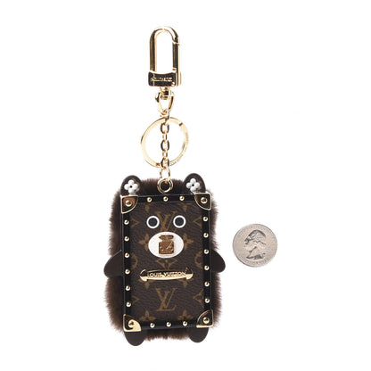 Louis Vuitton Wild Fur Monogram Eye-Trunk Bear Bag Charm 2 of 5