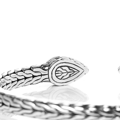 John Hardy Sterling Silver 5.5mm Classic Chain Hammered Flex Cuff Bracelet 5 of 5