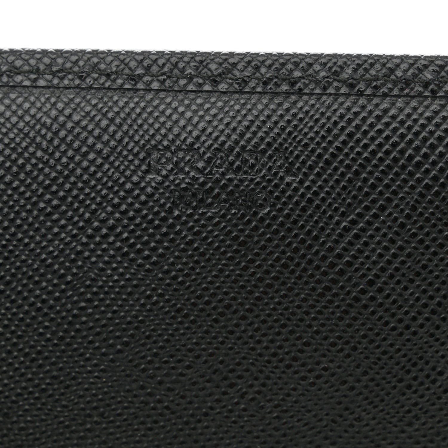 Prada Saffiano Metal Oro Chain Wallet Black 6 of 10