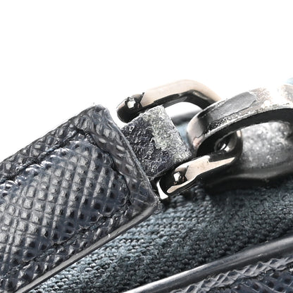 Prada Saffiano Zip Around Wallet Baltico 11 of 11