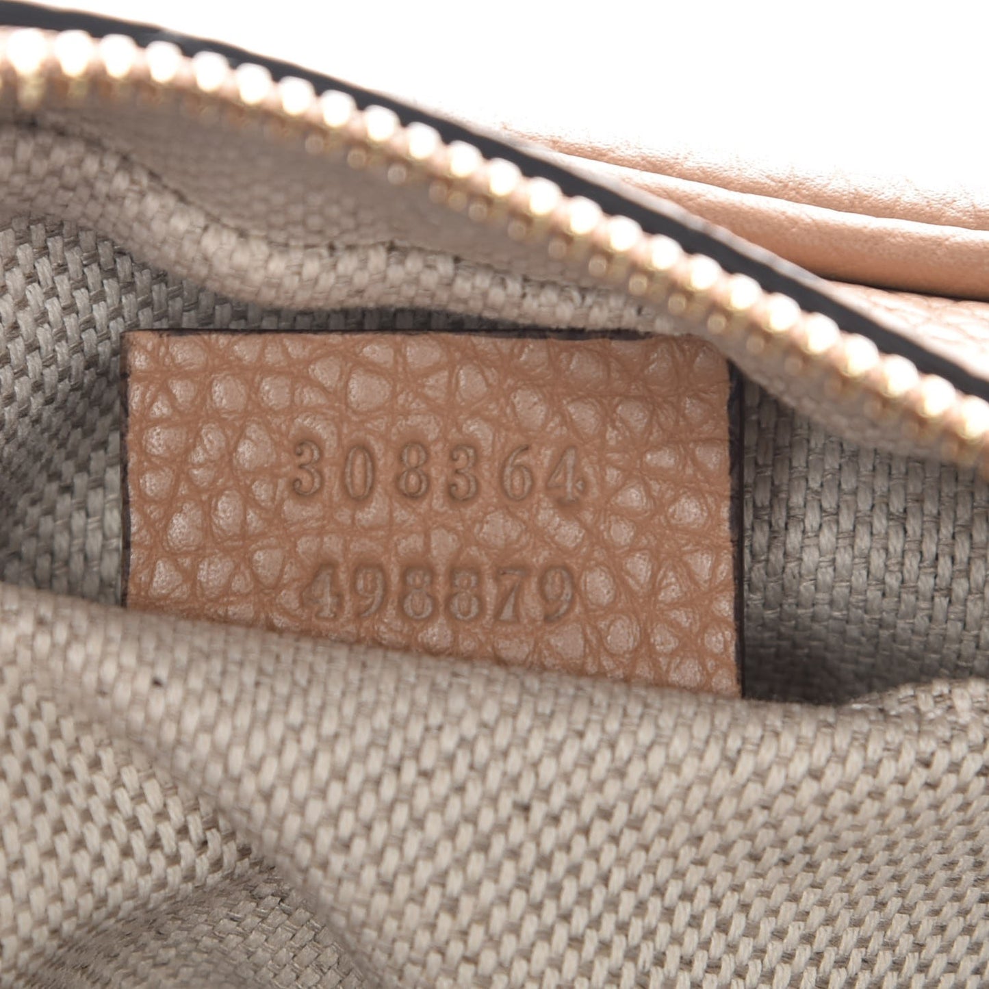 Pebbled Calfskin Small Soho Disco Bag Rose Beige