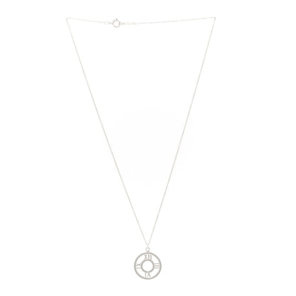 Tiffany Sterling Silver Medium Atlas Open Pendant Necklace 2 of 3