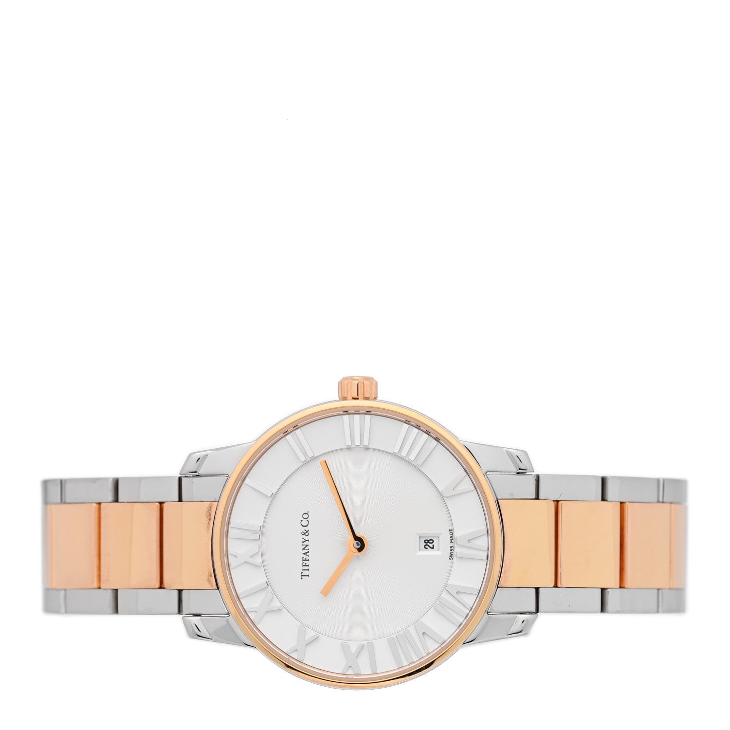 Tiffany Stainless Steel 18K Rose Gold 29mm Atlas 2-Hand Quartz Watch 2 of 4