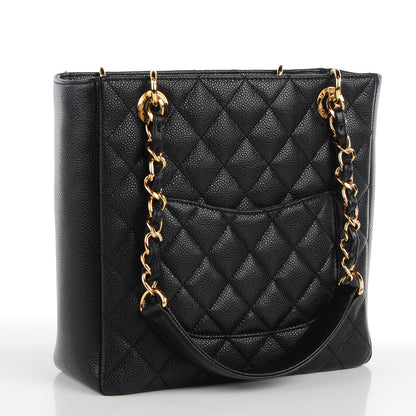 Chanel Caviar Quilted Petit Shopping Tote PST Black 3 of 8