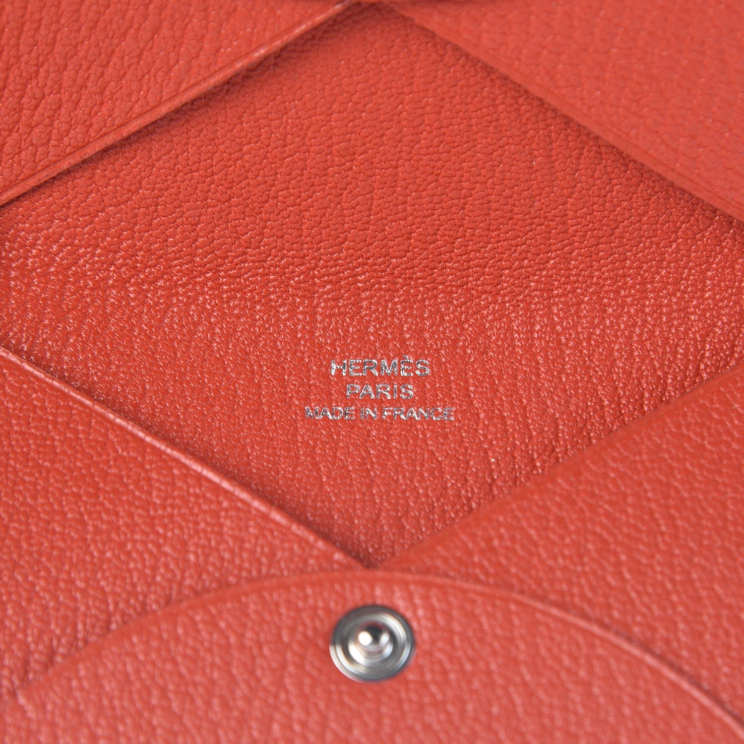 Hermes Chevre Mysore Calvi Card Case Capucine 6 of 7