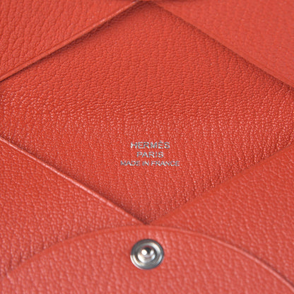 Hermes Chevre Mysore Calvi Card Case Capucine 6 of 7