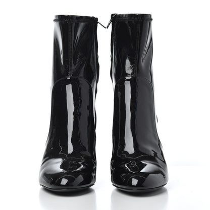Louis Vuitton Patent Silhouette Ankle Boots 39 Black 2 of 16