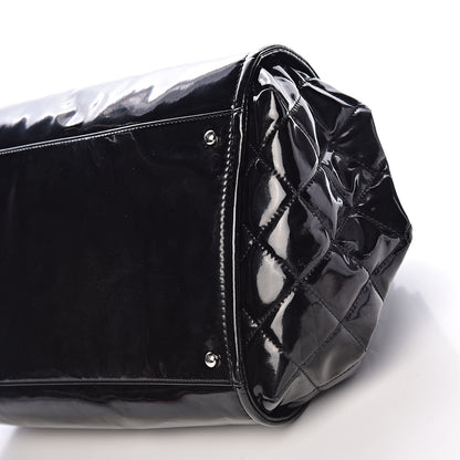 Chanel Vinyl Lipstick Ligne Accordion Tote Black 9 of 10