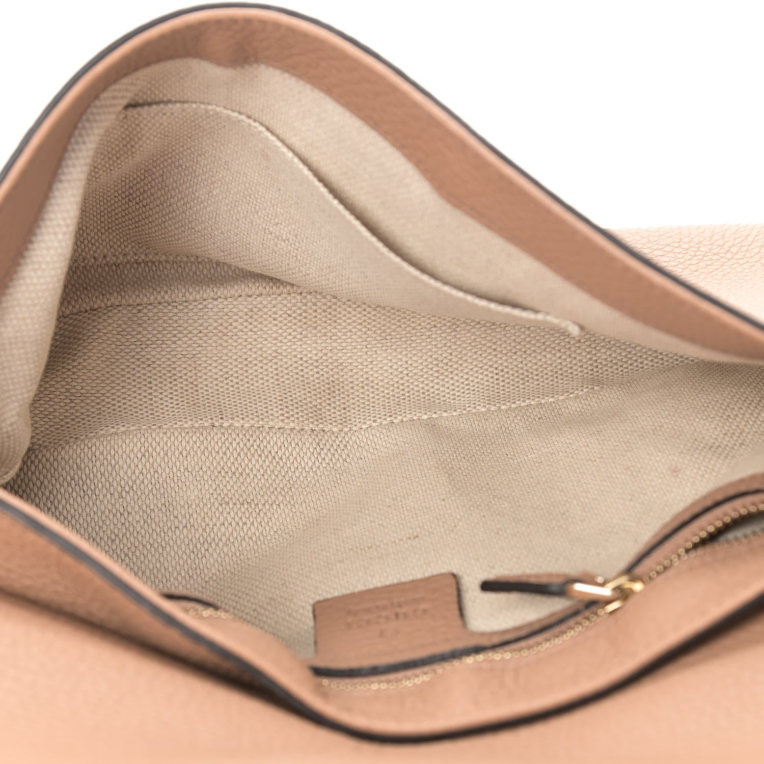 Gucci Pebbled Calfskin Medium Soho Flap Crossbody Camelia 5 of 9