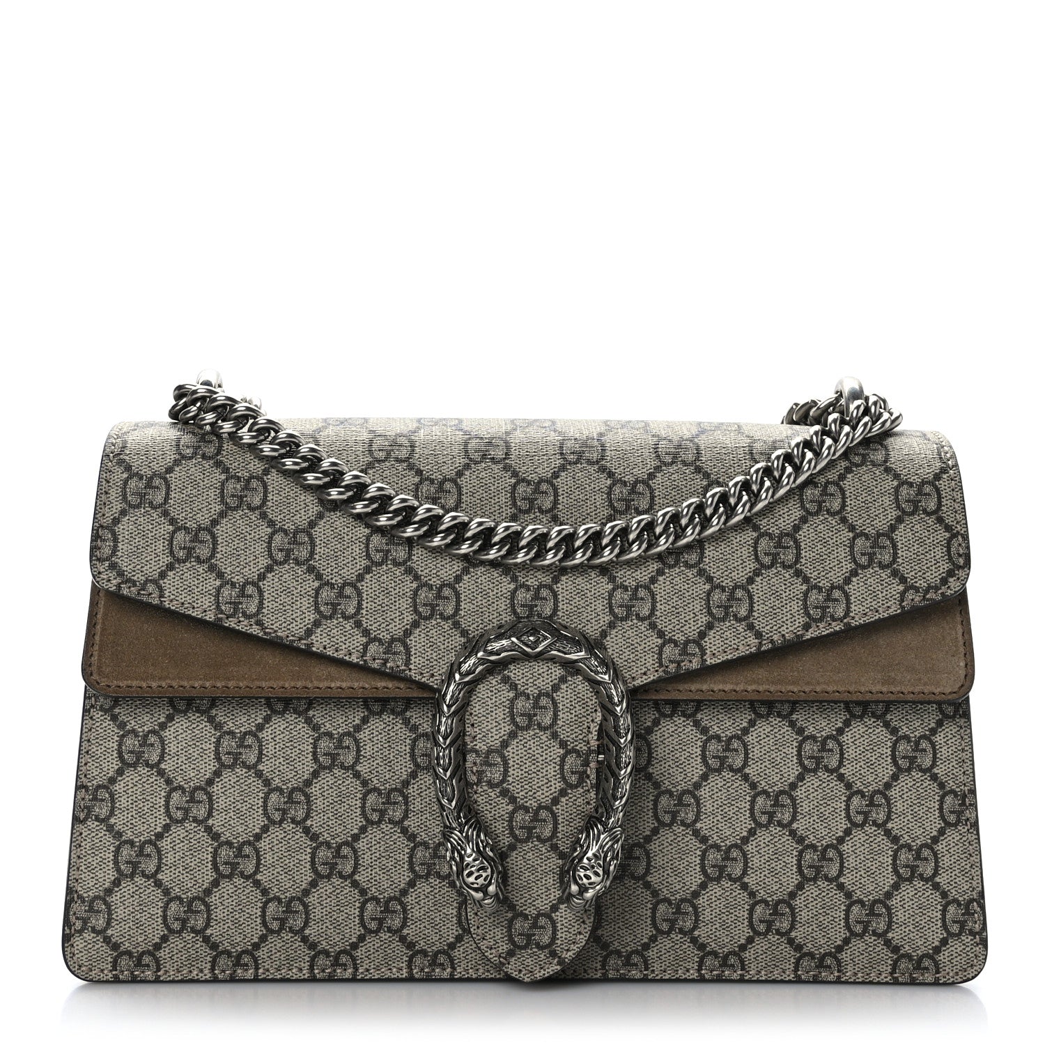 Gucci GG Supreme Monogram Small Dionysus Shoulder Bag Taupe 1 of 9