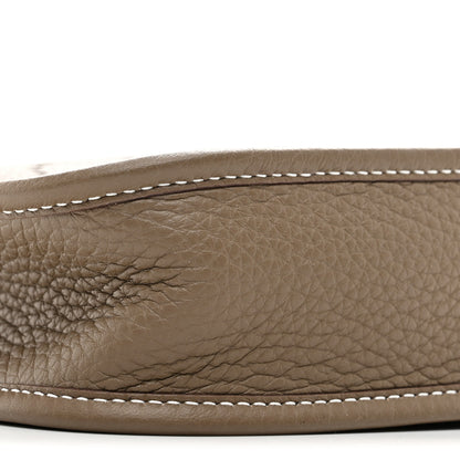 Hermes Taurillon Clemence Amazone Evelyne TPM Etoupe Bleu Indigo 9 of 10