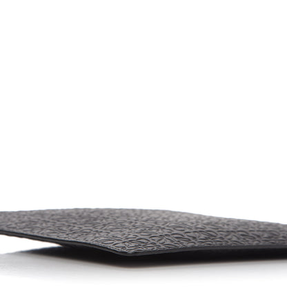 Loewe Calfskin Embossed Flat Pouch Black 6 of 9