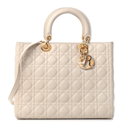 Christian Dior Lambskin Cannage Large Lady Dior Light Beige 1 of 5