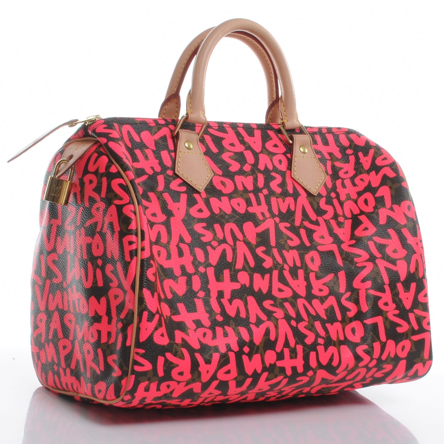 Monogram Graffiti Speedy 30 Fuchsia