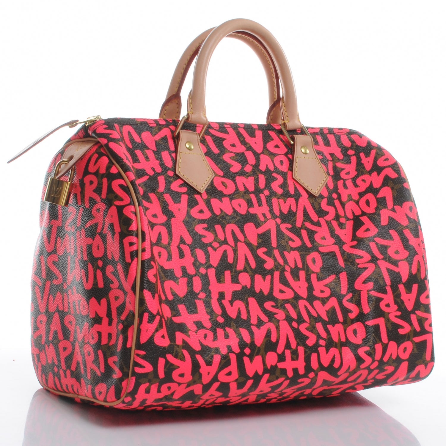 Louis Vuitton Monogram Graffiti Speedy 30 Fuchsia 3 of 8