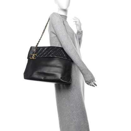 Chanel Lambskin Quilted Shopping Tote Black 2 of 18
