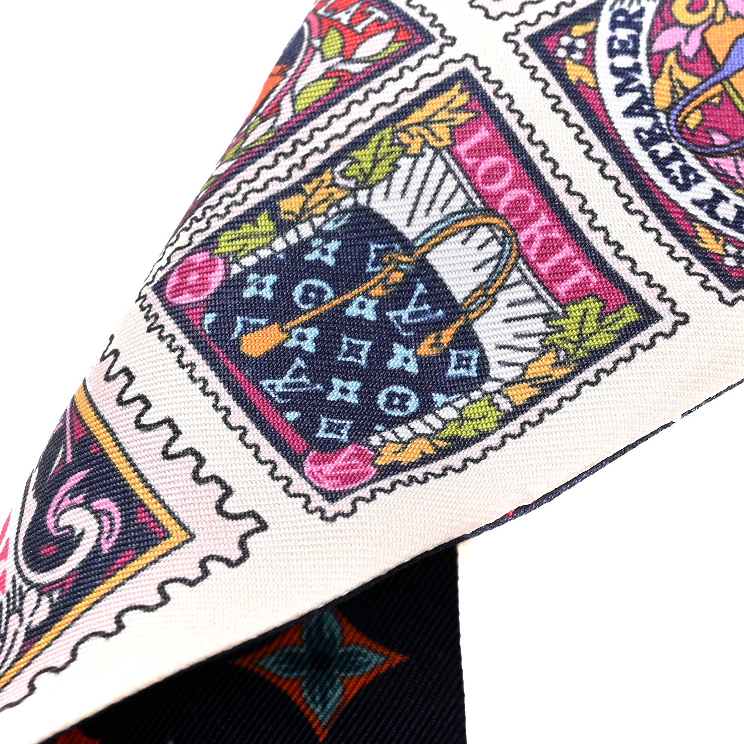 Louis Vuitton Silk Lettre A Louis Bandeau White 4 of 4