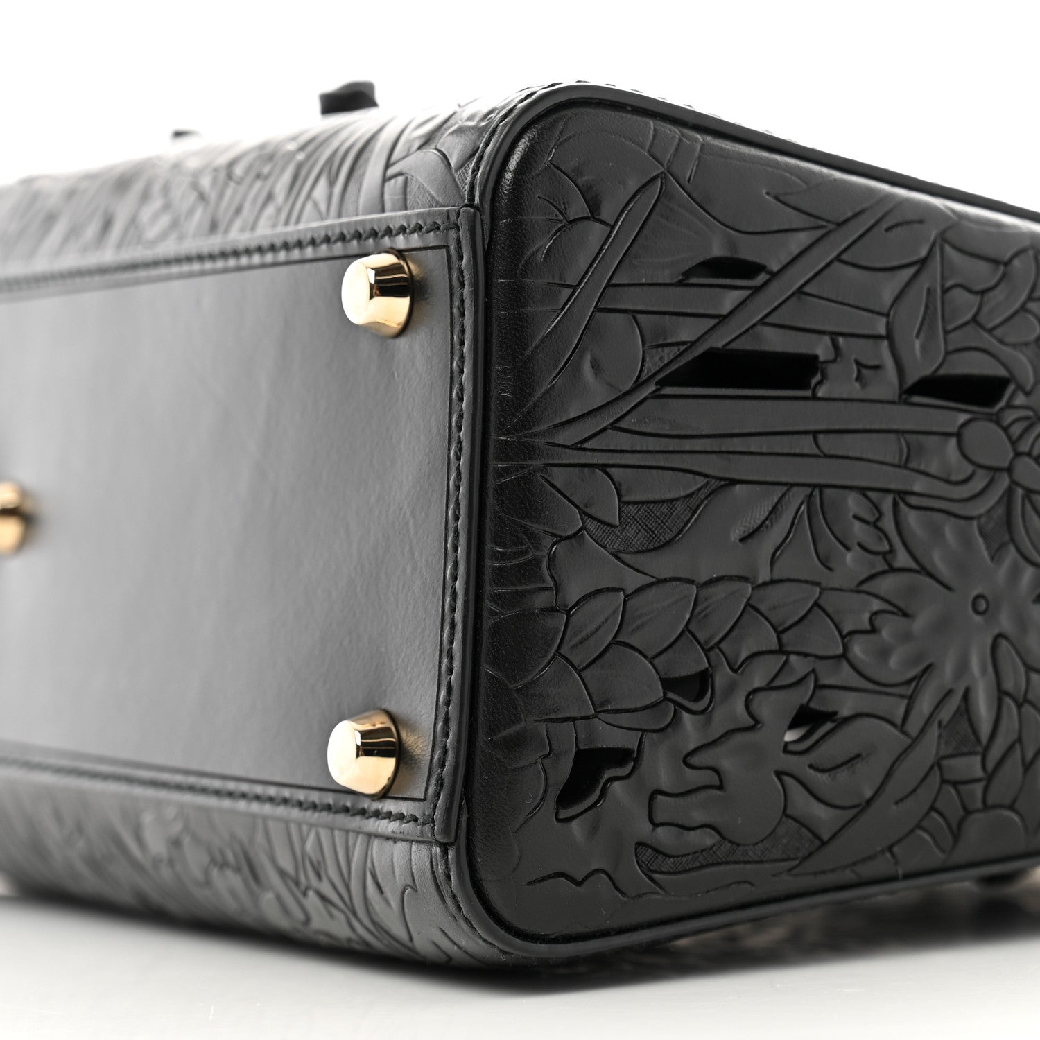Christian Dior Calfskin Laser Cut Large Lady Dior Black 9 of 10