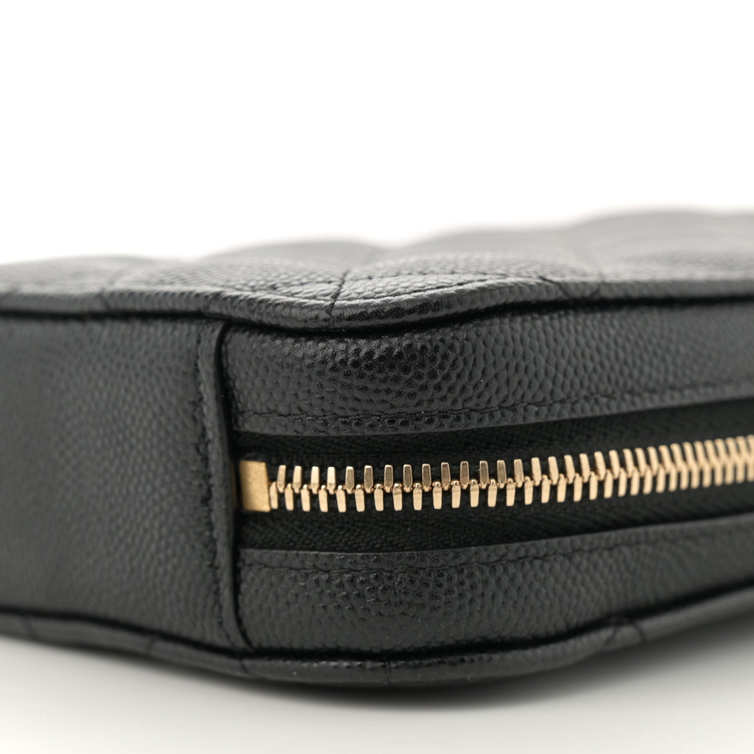 Chanel Caviar Quilted Phone Holder Wallet On Chain WOC Black 10 of 11